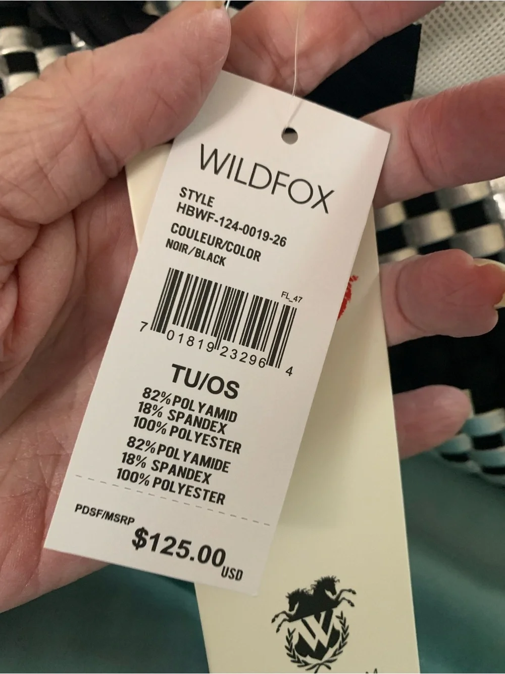 Wildfox Black and Silver Woven Bag